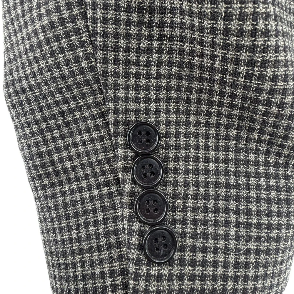 Haggar Mens 42 Windowpane Sport Coat Blazer Wool Blend Made USA Preppy Vintage